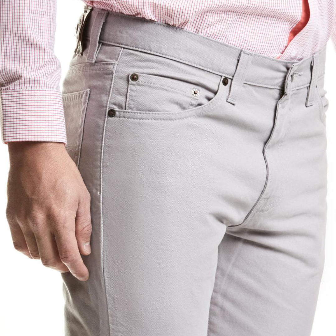 PANTALÓN DE GABARDINA SLIM GREY PARA HOMBRE