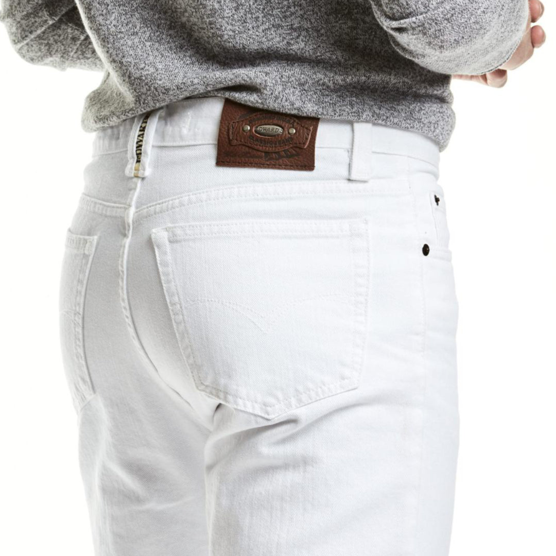 PANTALÓN DE MEZCLILLA CLASSIC PARA HOMBRE WHITE SOFT