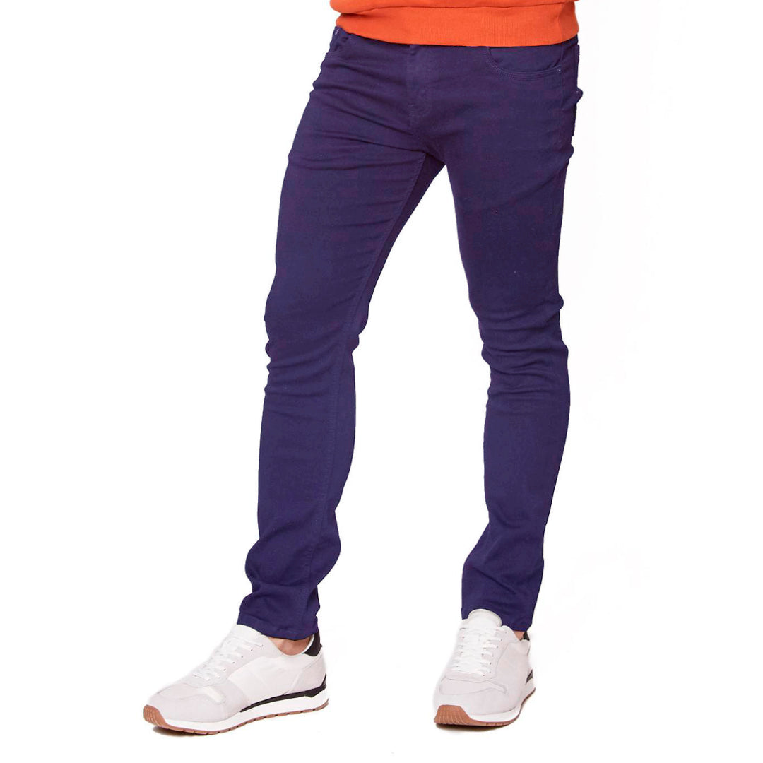 PANTALÓN DE GABARDINA SKINNY PETRÓLEO PARA HOMBRE 5501